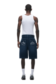 DENIM SHORTS DARK BLUE