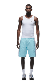 WARM UP NYLON SHORTS LIGHT BLUE