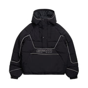 HALF ZIP PULLOVER PUFFER JACKET BLACK