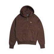 ZIP HOODIE CHOCOLATE BROWN