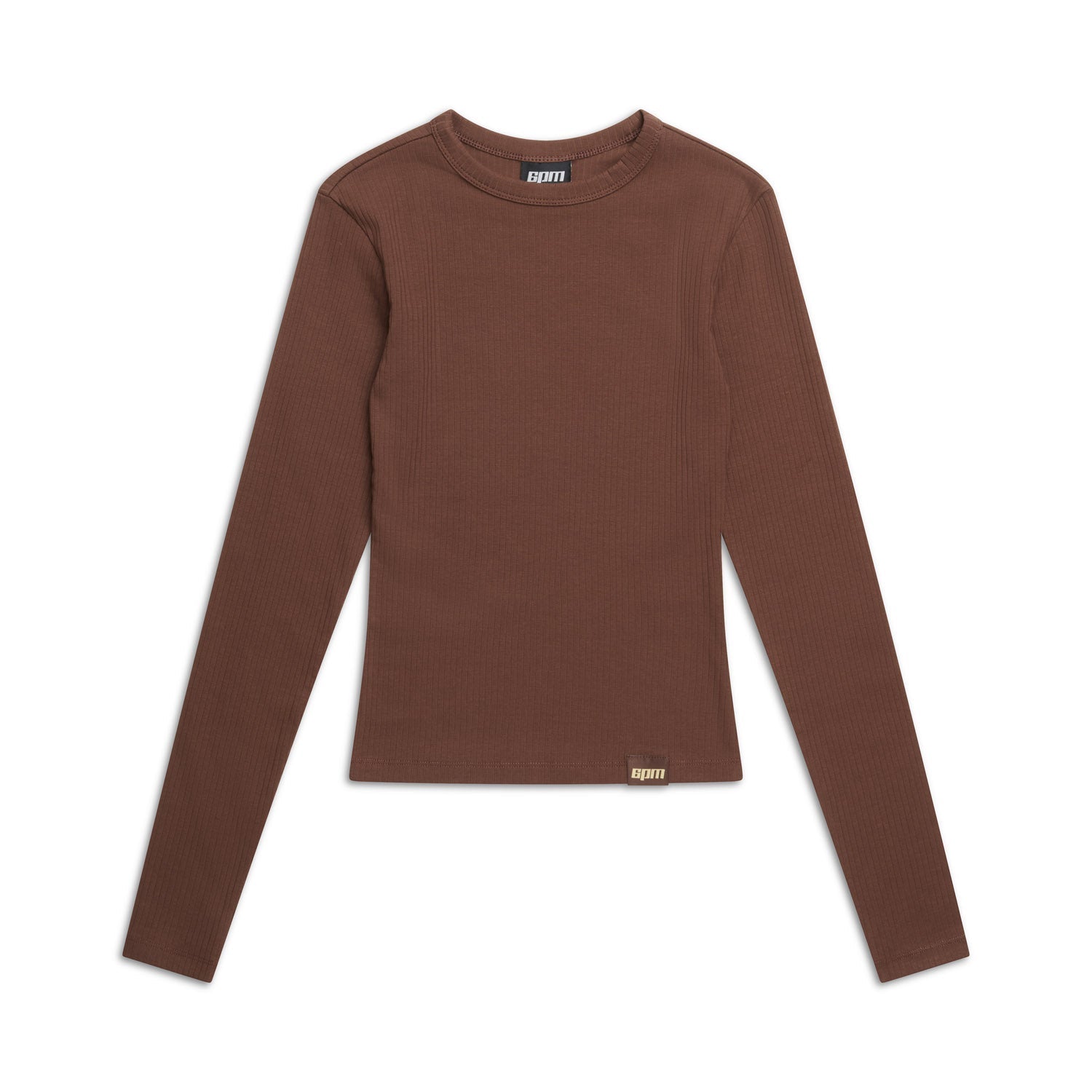 WMNS RIBBED LS DARK HAZELNUT