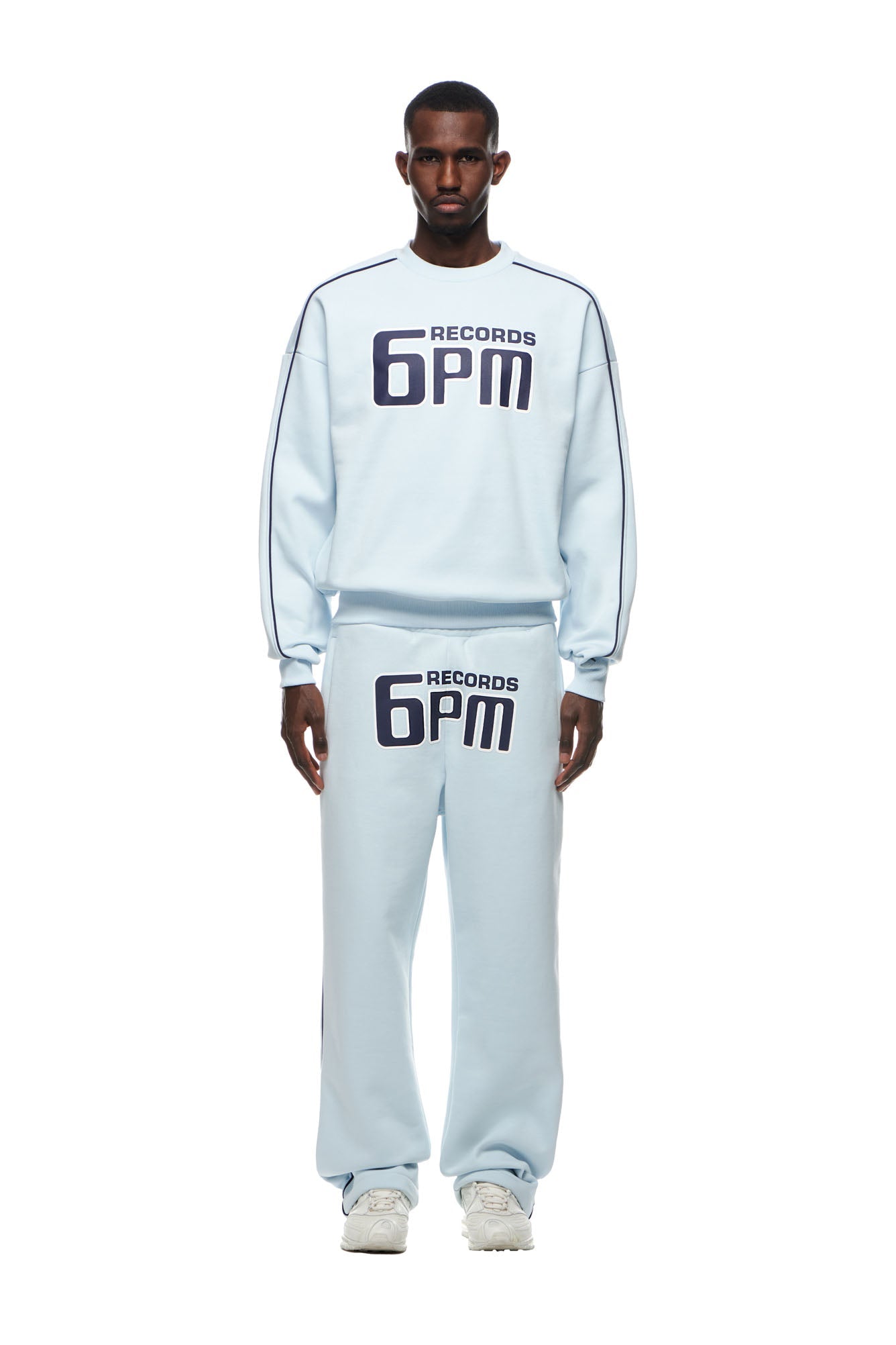 RECORDS CREWNECK ICE BLUE
