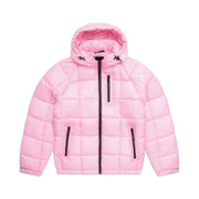 LIGHT PUFFER JACKET RECTANGLES PINK