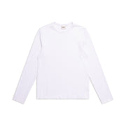 6PM+ RIBBED LS WHITE