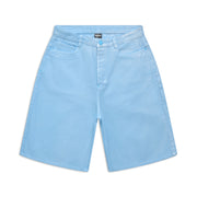 COATED DENIM SHORTS BABY BLUE