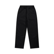 RHINESTONE OPEN LEG JOGGER BLACK