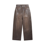 WAX COATED DENIM BROWN