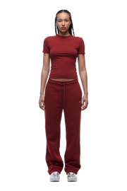 WMNS T-SHIRT WINE RED