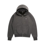 ZIP HOODIE DARK GREY MELANGE