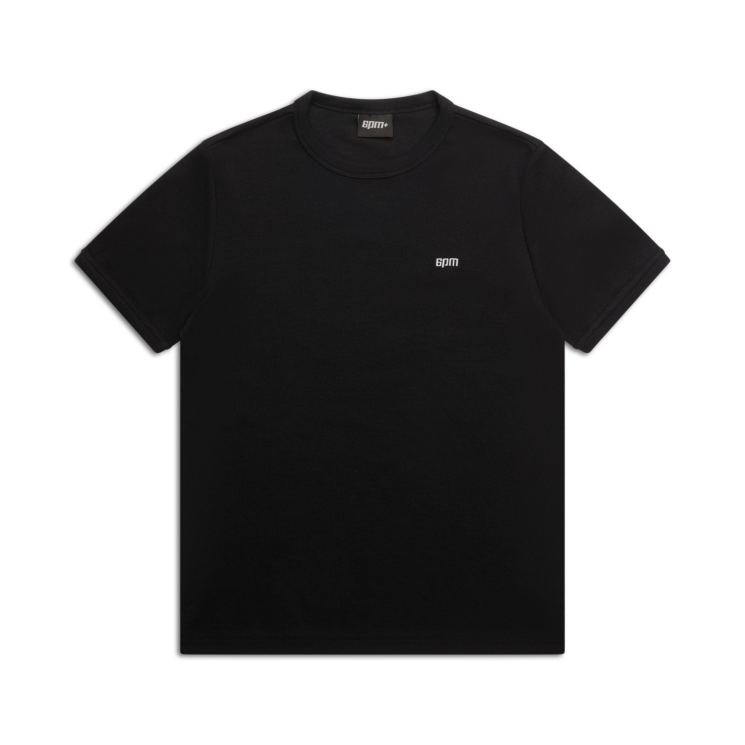 RIBBED SLIM FIT TEE BLACK