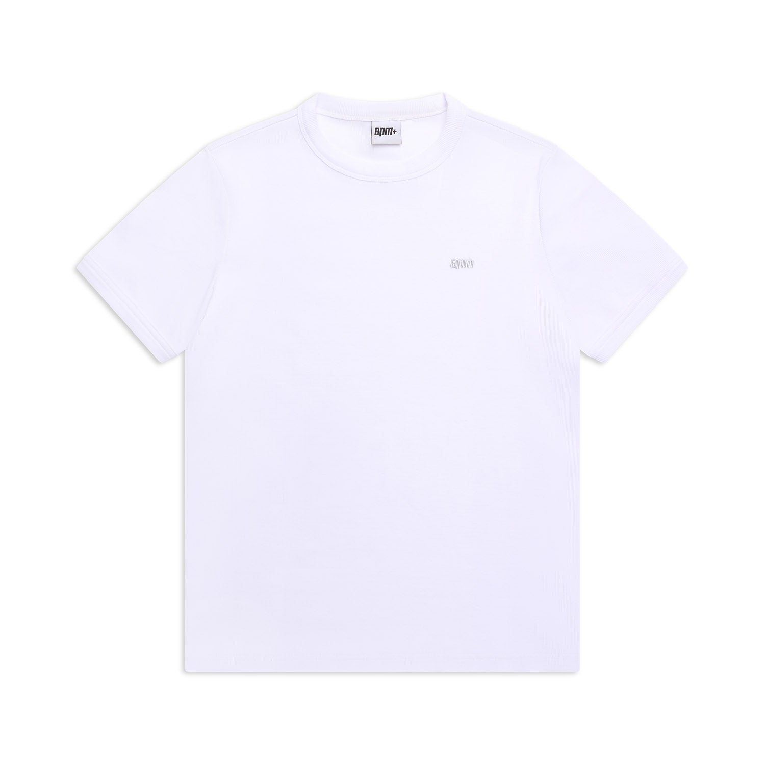 RIBBED SLIM FIT TEE WHITE
