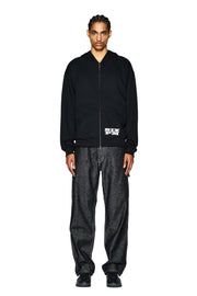 LOGO ZIP HOODIE BLACK